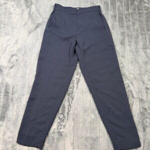 J.Crew Jamie Pants Navy Blue Recycled Polyester Elastic Waist Tapered Size 0